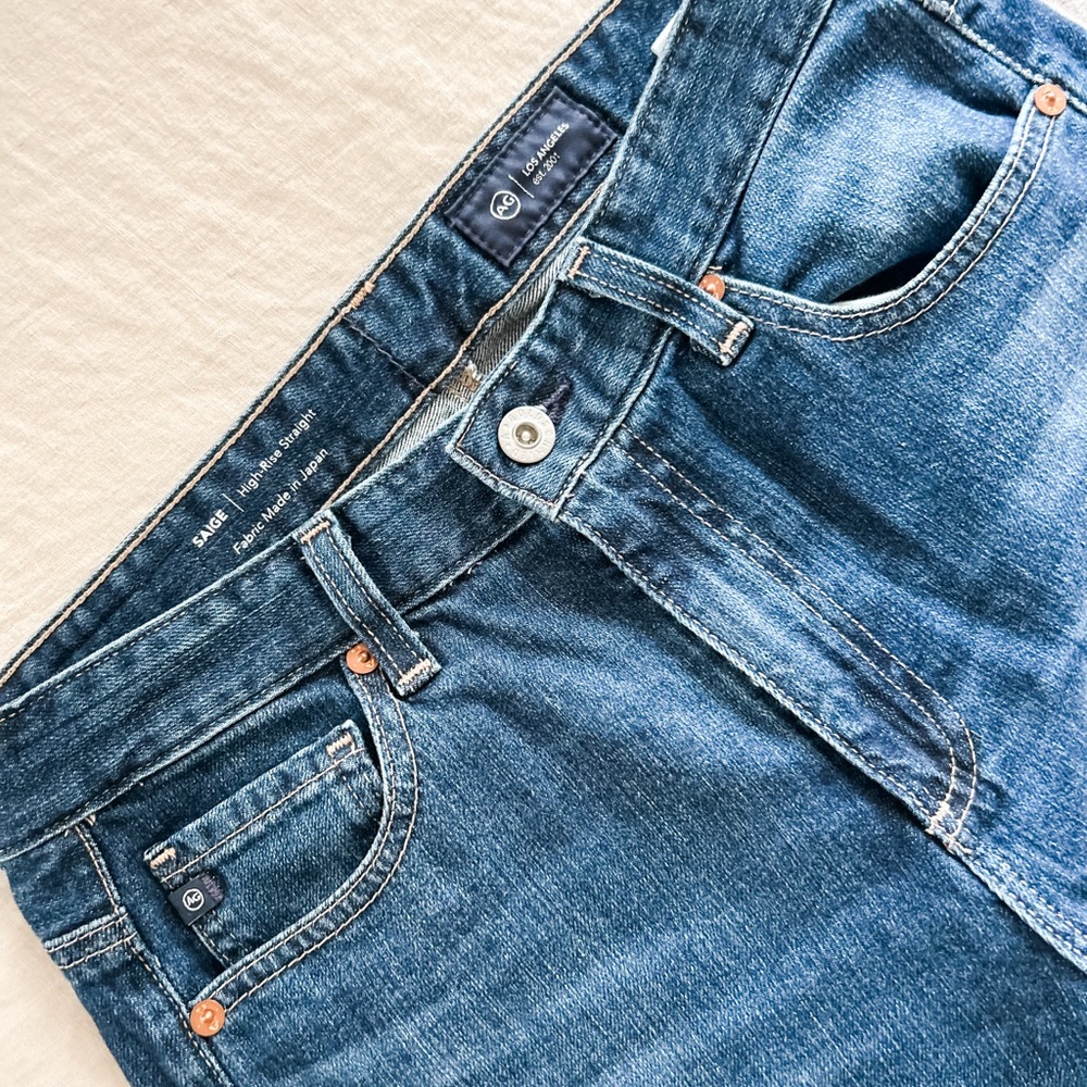 AG High-Rise Straight Jean, Size 27 - Picture 3 of 6